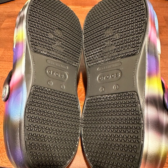 Crocs Adult Bistro Graphic Clog Work Slip Resistant Work Neon Black Mens Size 13 - Picture 6 of 10